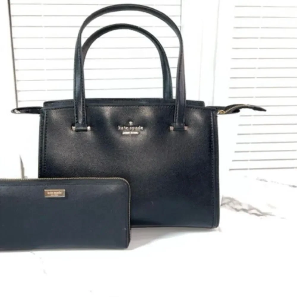 Kate-spade-new-york Women's Black and Blue Bag